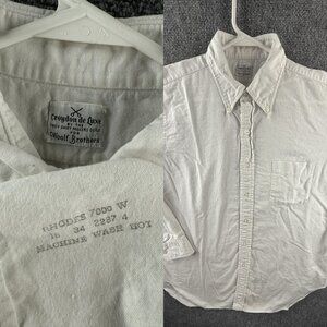 VTG Woolf Brothers Croydon De Luxe Troy Shirt Makers Guild White Oxford 16 34
